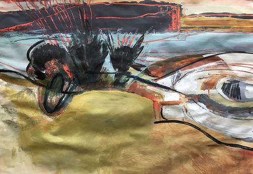 Semi-abstract landscape painting