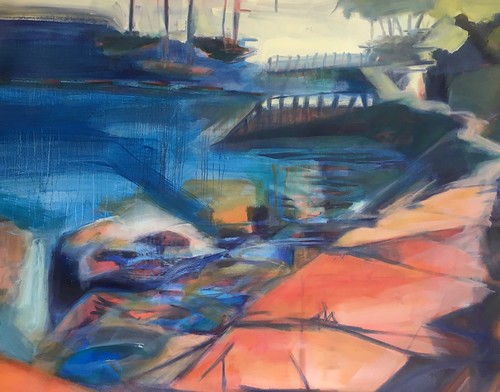 Semi abstract landscape painting